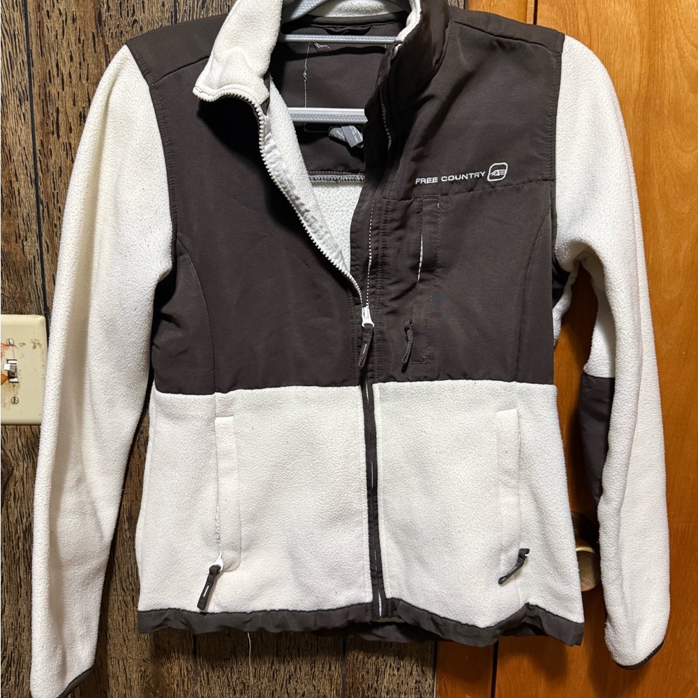 Free Country Dark Brown‎ and Cream Jacket